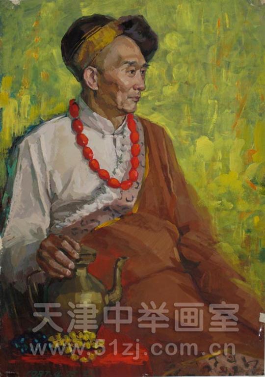 色彩半身像
